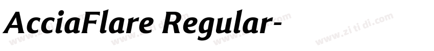 AcciaFlare Regular字体转换